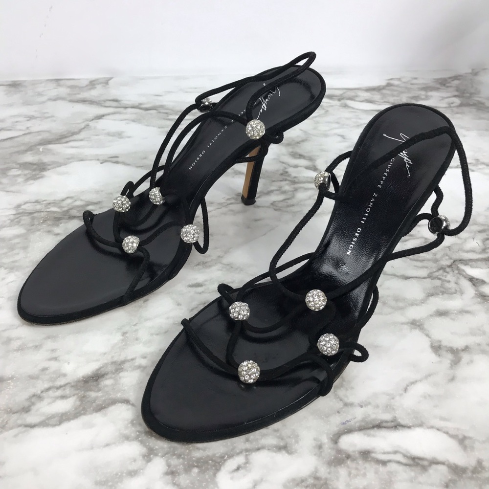 Giuseppe Zanotti High Heeled Mule Crystal Sandals - Picture 4 of 7